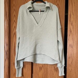 Free People Ribbed Knit Sweater